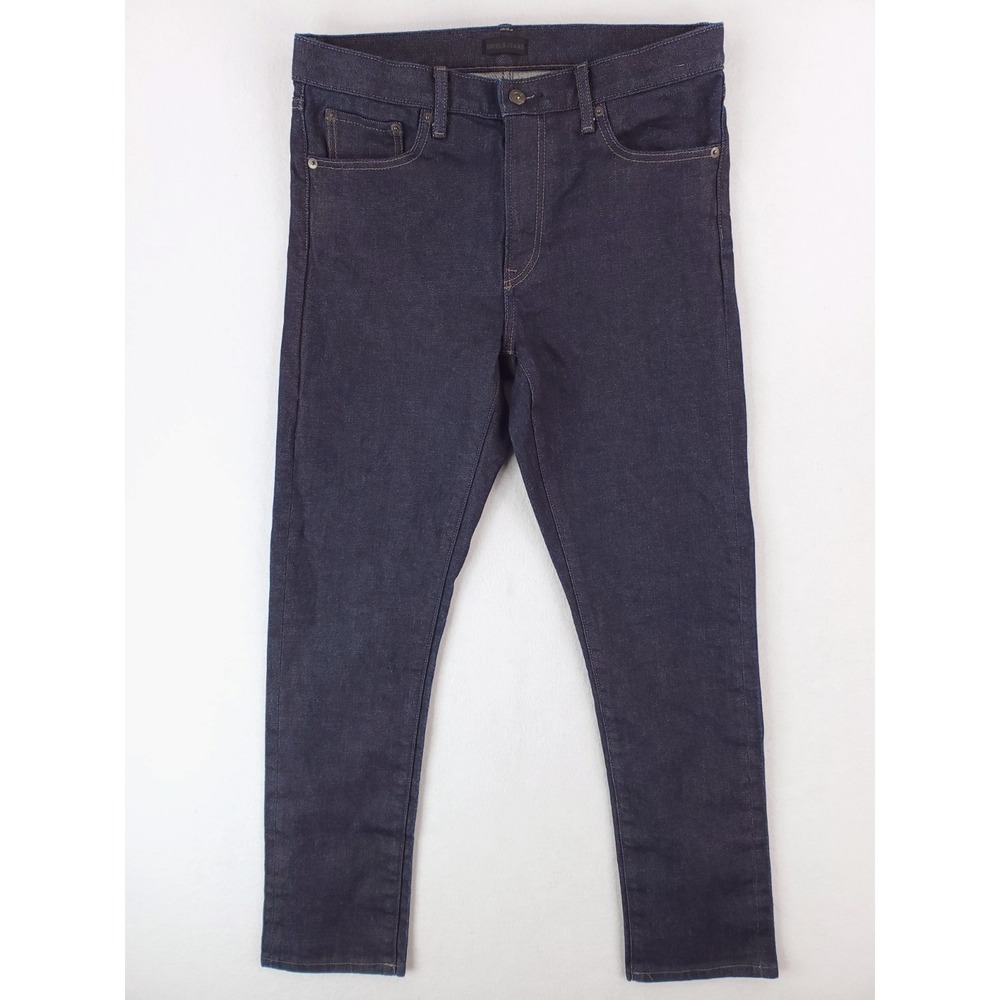 Uniqlo Jeans Mens 32x29* Blue Selvedge Denim Slim Straight Dark Wash Pants